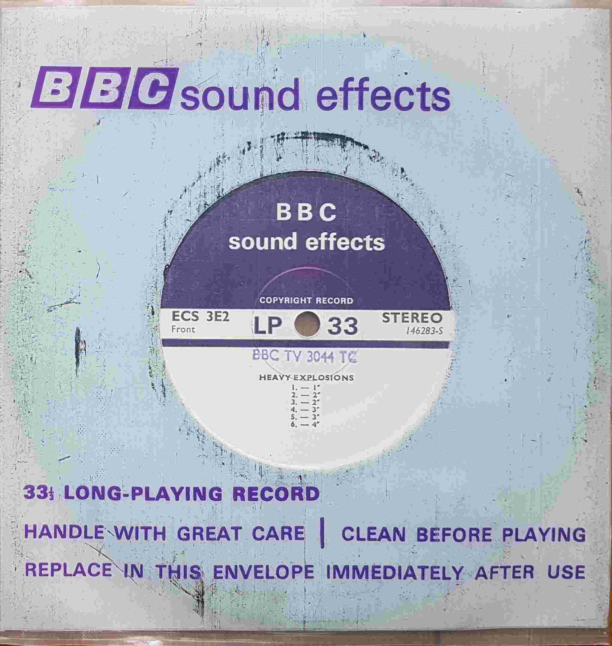 Picture of ECS 3E2 Heavy explosions by artist Not registered from the BBC records and Tapes library